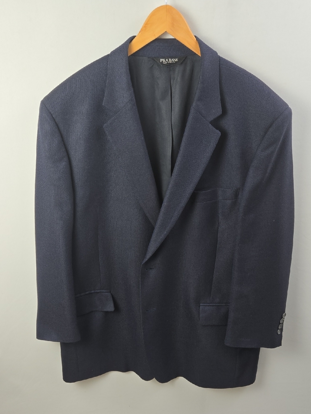 Jos. A. Bank Navy Blue Wool Blend Sport Coat Jacket Suit Blazer Sz 48R Business